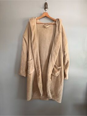 summer & rose Plush Hooded Robe with Belt